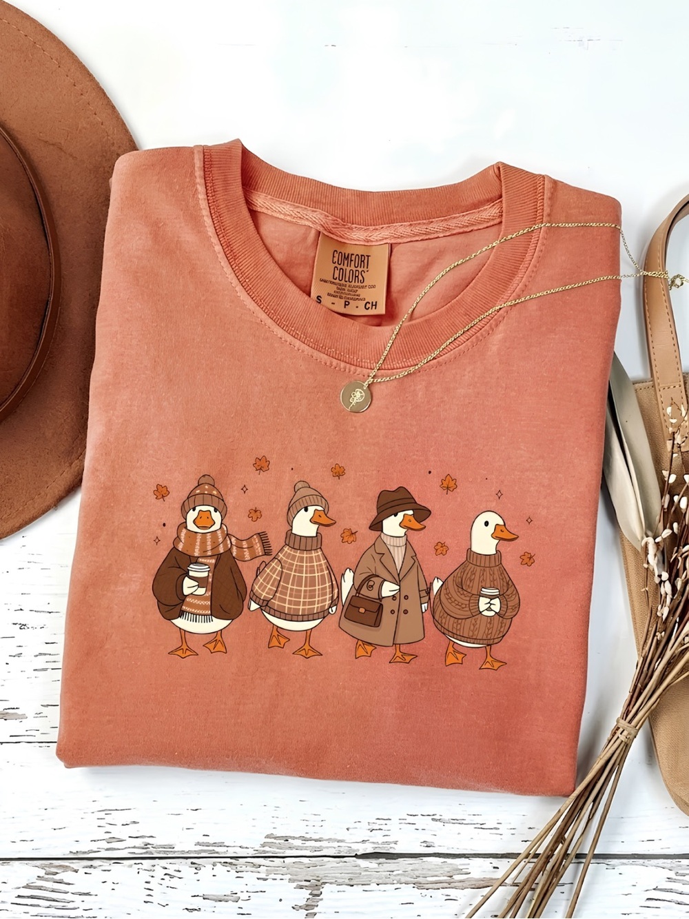 Comfort Colors Yam Peach Duck Graphic Tee